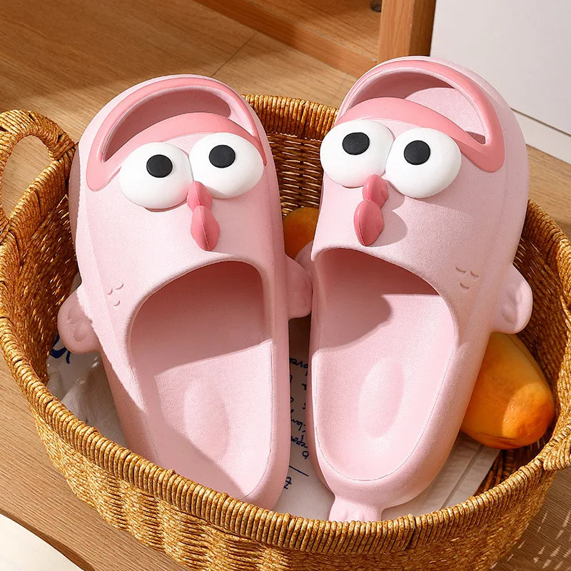 Funny Cartoon Slippers Women Men Summer Shoes