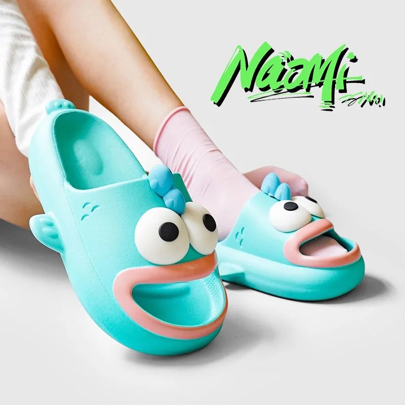 Funny Cartoon Slippers Women Men Summer Shoes