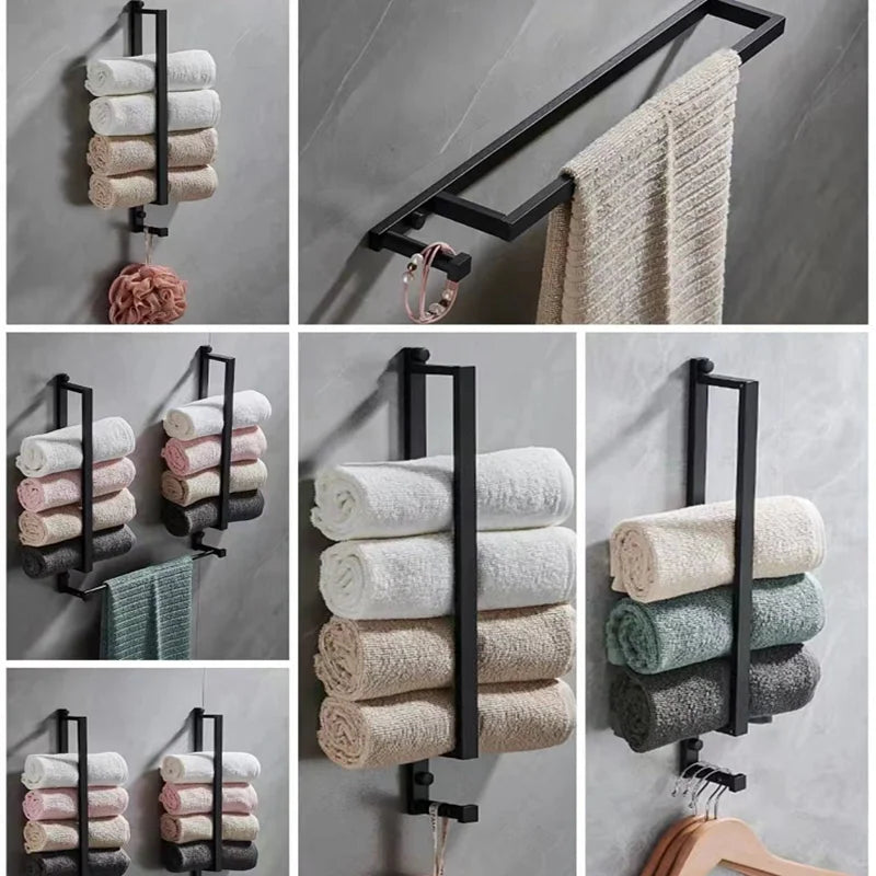 Black Towel Holder