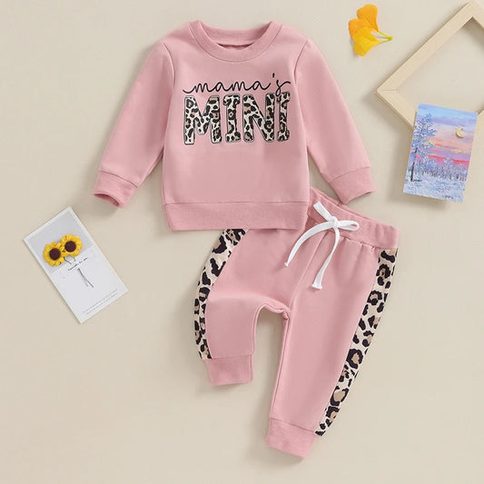 2pc Leopard Print Baby Girl Outfit