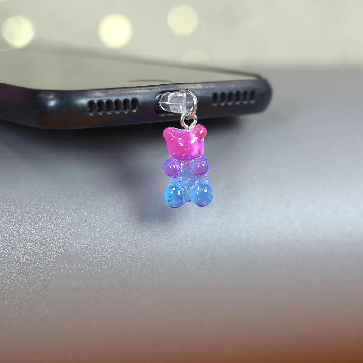 Cute Teddy Bear Charger Port Dust Protector