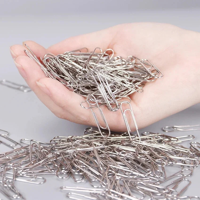 500/300/100/50PCS Metal Silver Paper Clips
