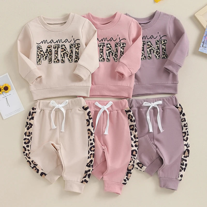 2pc Leopard Print Baby Girl Outfit